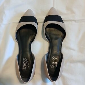 Franco Sarto Women's Black and Tan Flats